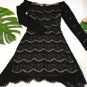 XHILARATION Black Lace Dress